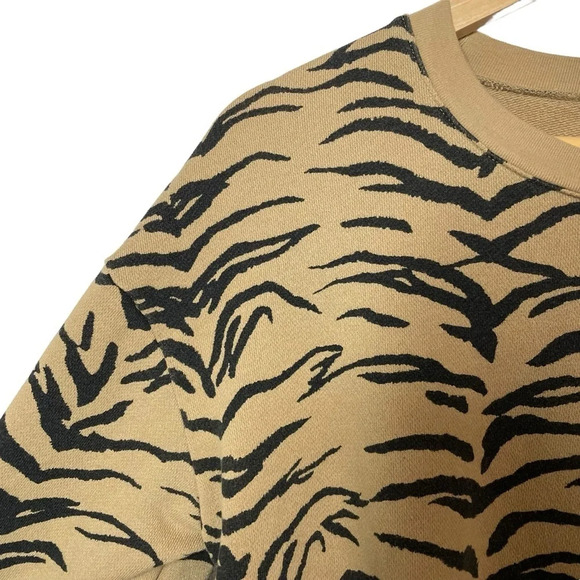 Madewell Women’s Crop Sweatshirt in Tiger Print Size M - Picture 10 of 15